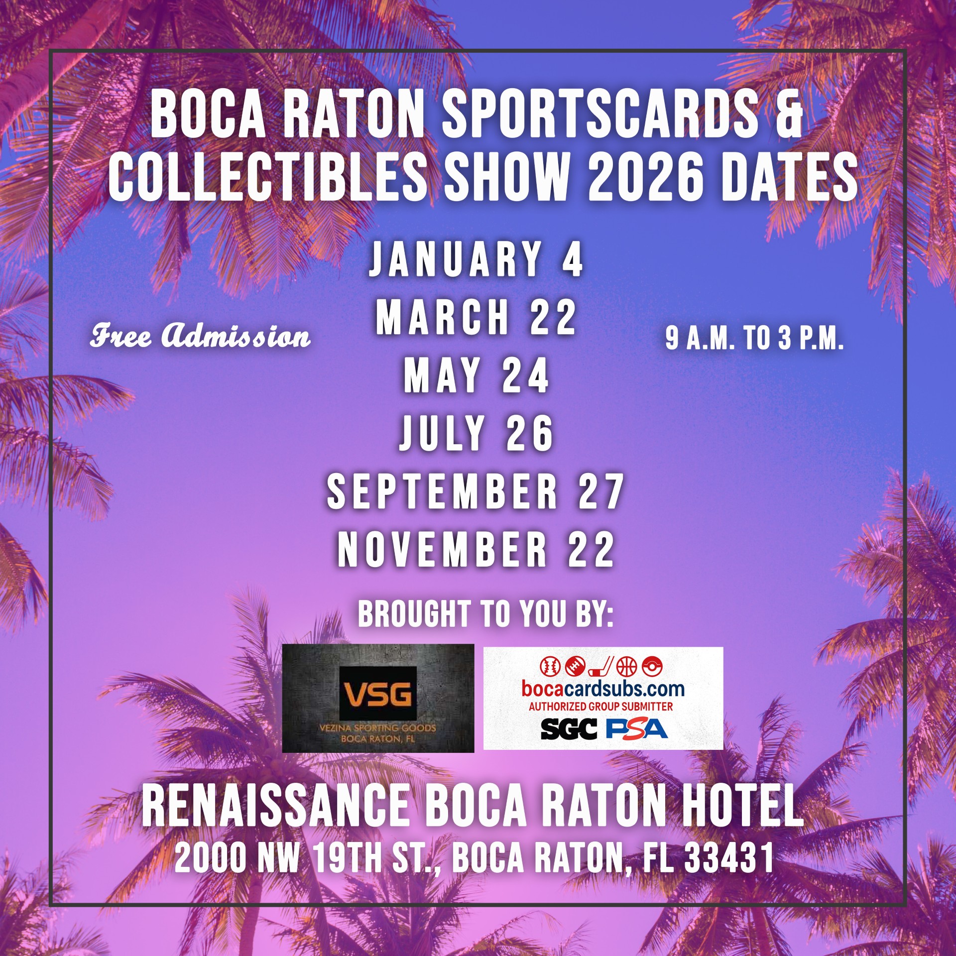 Boca Raton Sports Cards & Collectibles Show by Florida Trading Card ...