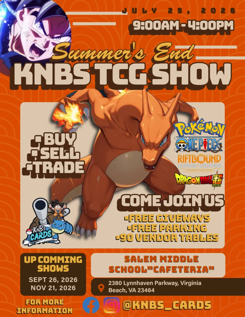 virginia beach pokemon card show KnBs Cards TCG Show by KnBs Cards - Virginia Beach, VA