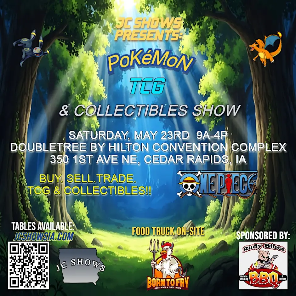 Pokemon, TCG Card and Collectibles Show by JC Shows - Cedar Rapids, IA | TCG  Shows Near Me